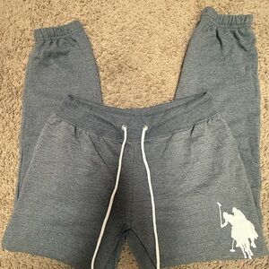 U.S. Polo Assn. Gray Joggers with White Logo